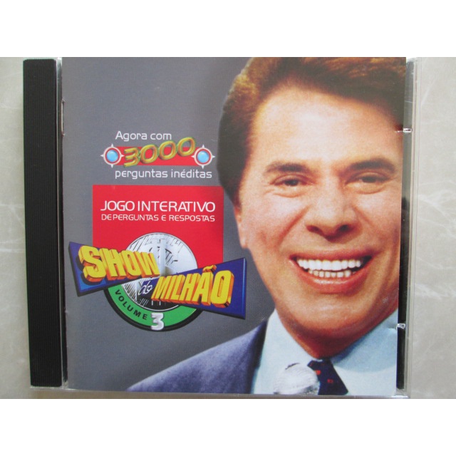 CD-ROM / SILVIO SANTOS / SHOW DO MILHÃO / Volume 3 / SBT / Encarte Explicativo / Midia Do CD-ROM Impecável / No estojo original