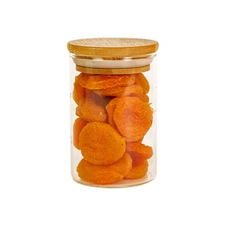 Pote De Vidro De Mantimentos 250ml C/ Tampa De Bambu Oikos