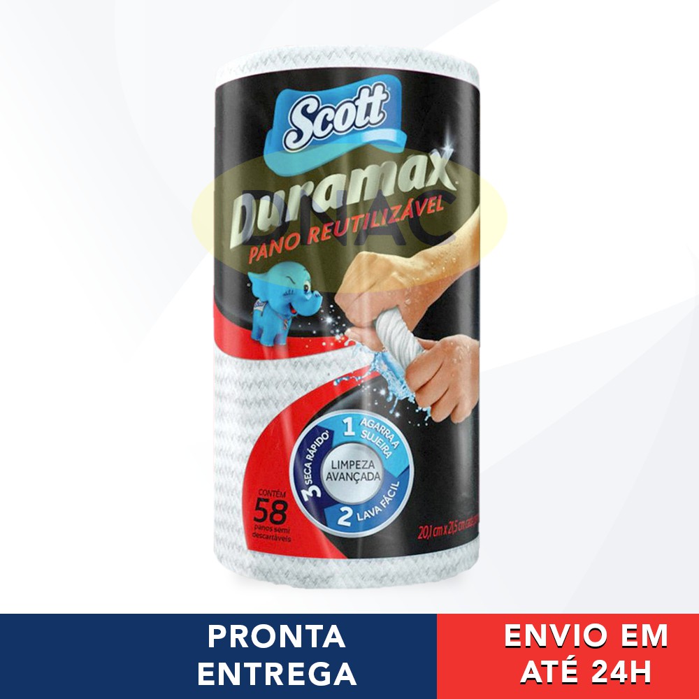 DURAMAX SCOTT BRANCO -  Pano Multiuso Reutilizável Toalha Lavável Picotado em Oferta na Shopee