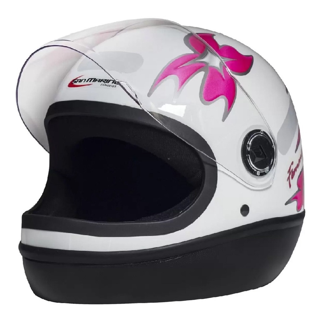 Capacete Feminino Taurus San Marino Formula 1R C/ Flor Femme Modelo Novo em Oferta na Shopee