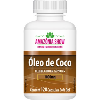Óleo de Coco 120 Capsulas 1000mg Amazônia Show