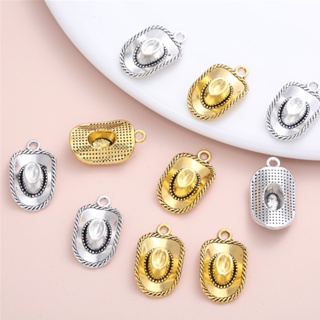 20pcs Lovly Cowboy Chapéu Delicado Charme Acessórios Para A Jóia Personalizada Das Mulheres Fazendo Colar De Pingente em Oferta na Shopee