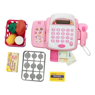 Caixa Registradora Infantil com Acessórios Dinheiro Mercadinho com Som e Luz em Oferta na Shopee