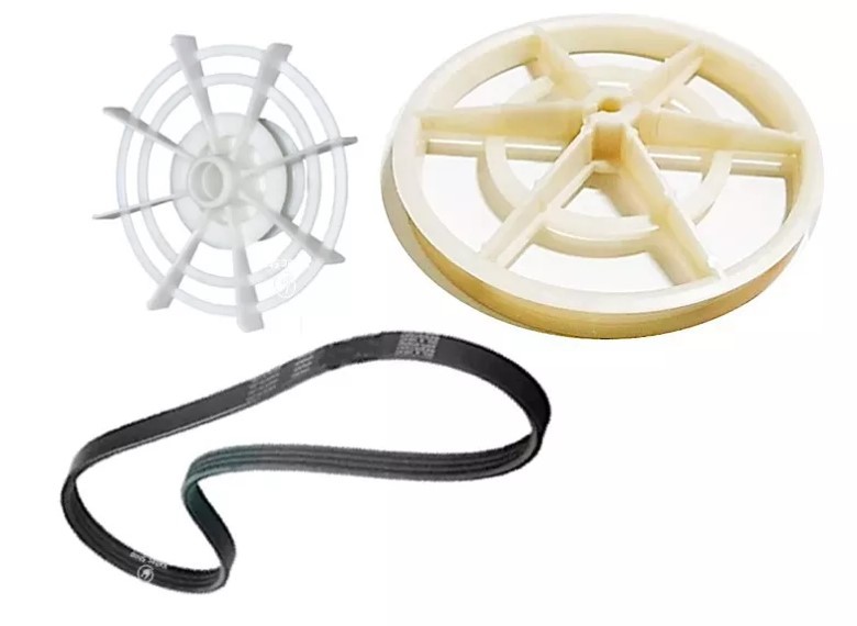 Polia motor + polia agitador + correia mueller super pop em Oferta na Shopee