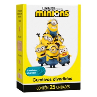 Curativo MINIONS/MALVADO FAVORITO tipo band aid Cremer com 25 Unidades Hipoalérgico com 6 modelos diferentes