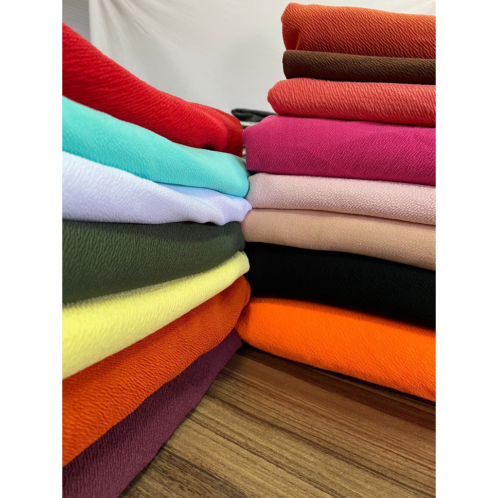 Retalho de Tecido Crepe de Malha no KG p/ Vestido Conjunto Inverno