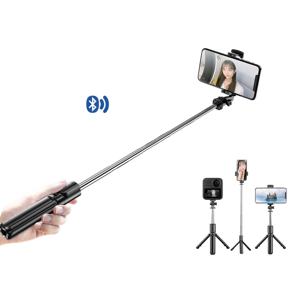 Bastão Pau De Selfie Bluetooth Tripé Controle Monopod iPhone Andoid Retrátil