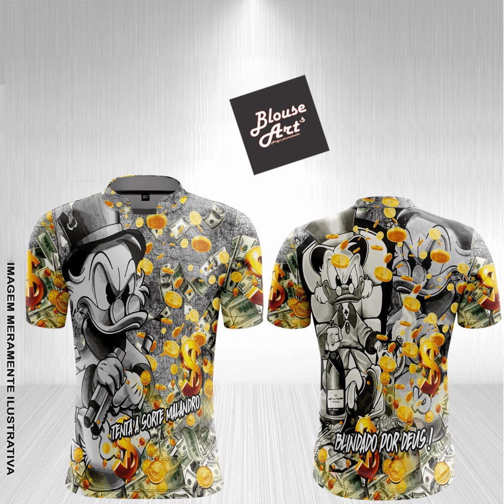 Camisa De Quebrada Qb44 Tio Patinhas Tenta Sorte Malandro