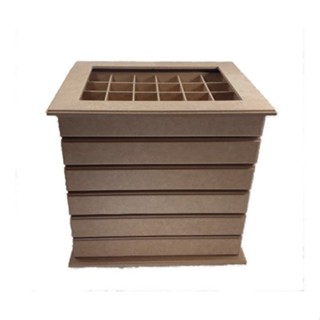 Porta jóias bijuterias maquiagem mdf com vidro  6 gavetas e em Oferta na Shopee