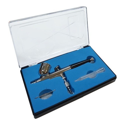 Aerografo Dupla Ação Copo Fixo Bico 0,3mm Barbearia Wws em Oferta na Shopee