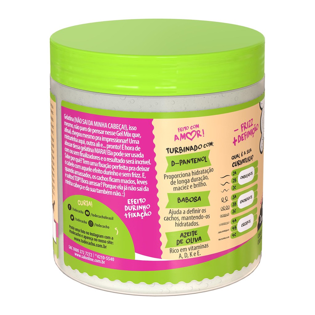 Gelatina Todecacho Nao Sai Da Minha Cabeca Salon Line 550g Shopee Brasil