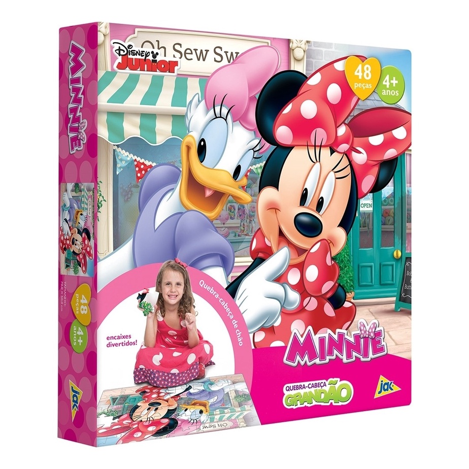 Puzzle Quebra Cabeca Infantil Disney Minnie Mouse 48 Pecas | Shopee Brasil