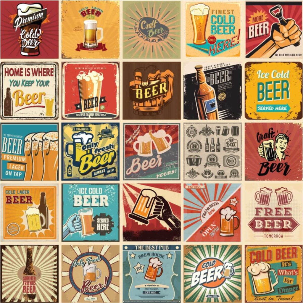 Papel de Parede Para Cozinha Cervejas - Home & Living