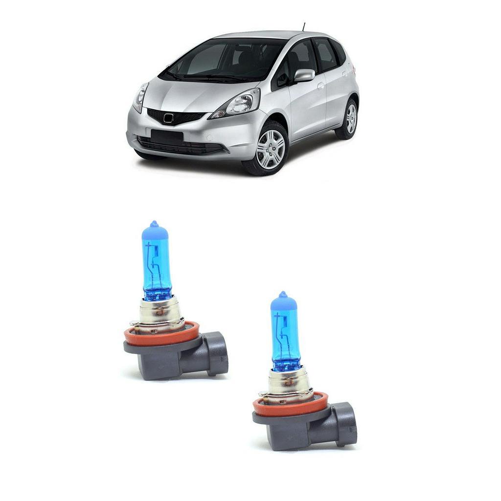 Par Lampada Super Branca Farol de Milha Honda Fit 2009 2010 2011 2012 2013 8500K H11 12v/55w