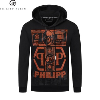 PHILIPP PLEIN Moletom Com Capuz Puro Algodão Moda Inverno