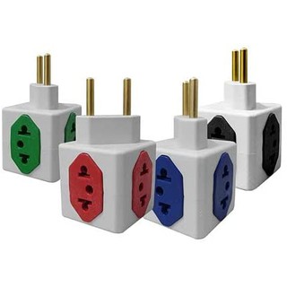 Adaptador Benjamin Cubo 4 Tomadas Coloridas - Unidade