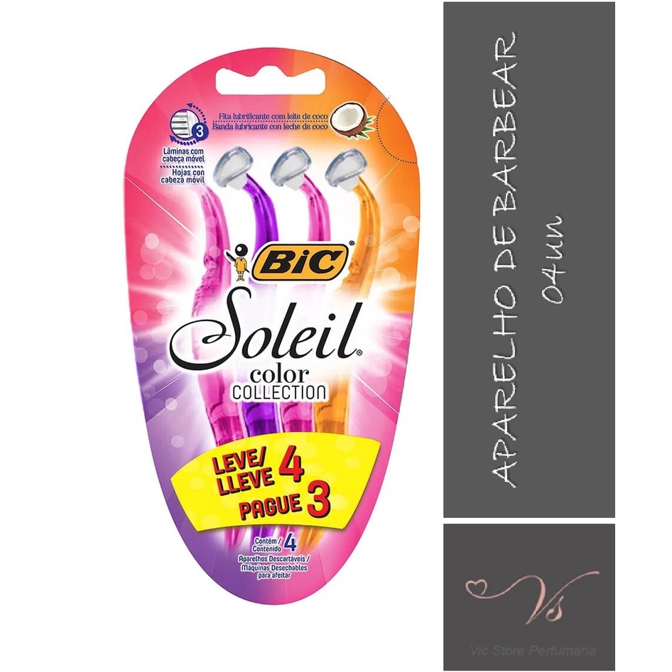 Aparelho de barbear Bic Soleil Color Collection Leve 4 pague 3