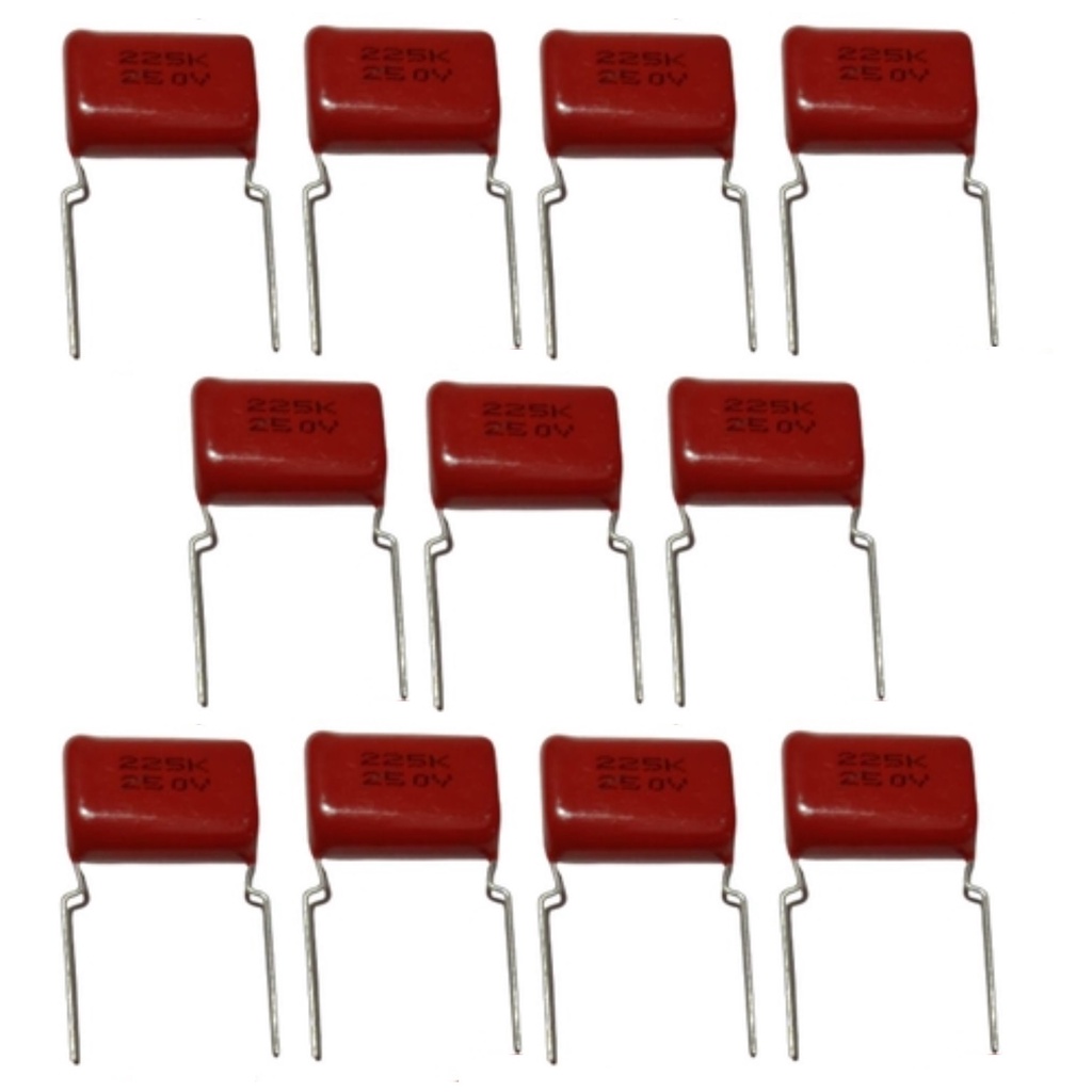 Capacitor Tweeter 2,2x250 Poliéster 2,2Uf x 250V Super Tweeter 10 Unidades