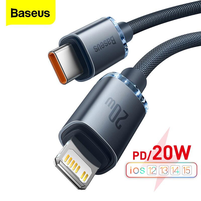 Baseus origianl PD 20 W Cabo Para iPhone 13 Pro Max 12 11 XR Mini Tipo C De Carregamento Do Carregador Rápido iPad Fio De Dados USBC