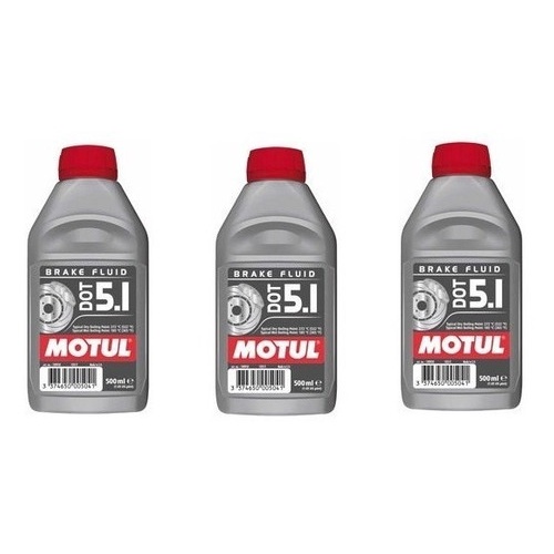 3 Fluído De Freio Motul Dot 5.1 Sintético De 500ml Cada