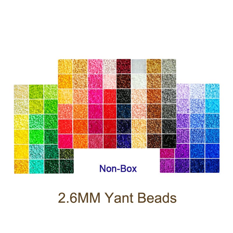 Yantjouet Kit De Miçangas 2.6mm 24 48 72 Cores/Conjunto Para Kid Hama Beads Diy Quebra-Cabeças De Alta Qualidade Crianças Feitas À Mão