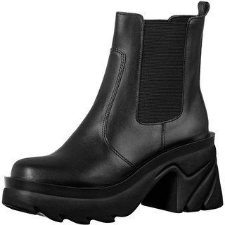 Bota Coturno Feminino GiGiL Salto Grosso Baixo Cano Curto Sola Colorida Moda Blogueira Confortável Tratorada Elástico