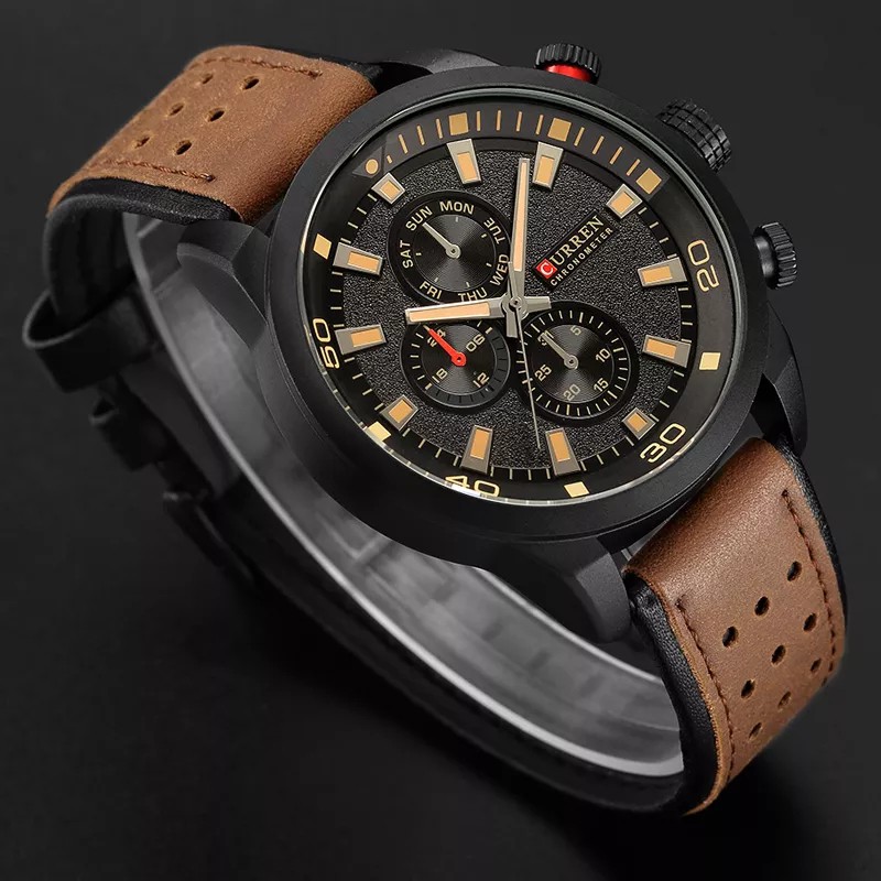 Curren Relógio De Pulso Analógico Militar Esportivo Casual Masculino Com Pulseir
