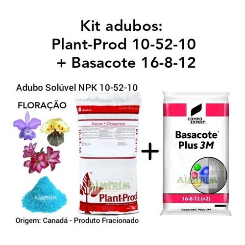 Kit Adubo Solúvel P Floração Plant Prod (150g) E Adubo P Manutenção De Liberação Lenta Basacote 3M (250g) Orquídeas
