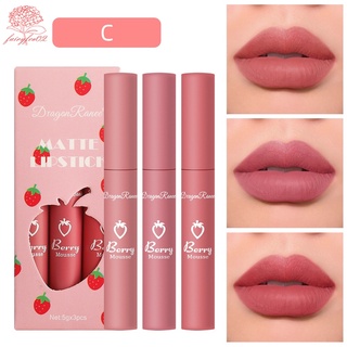 3 Piece Velvet Matte Lip Glaze Lipstick