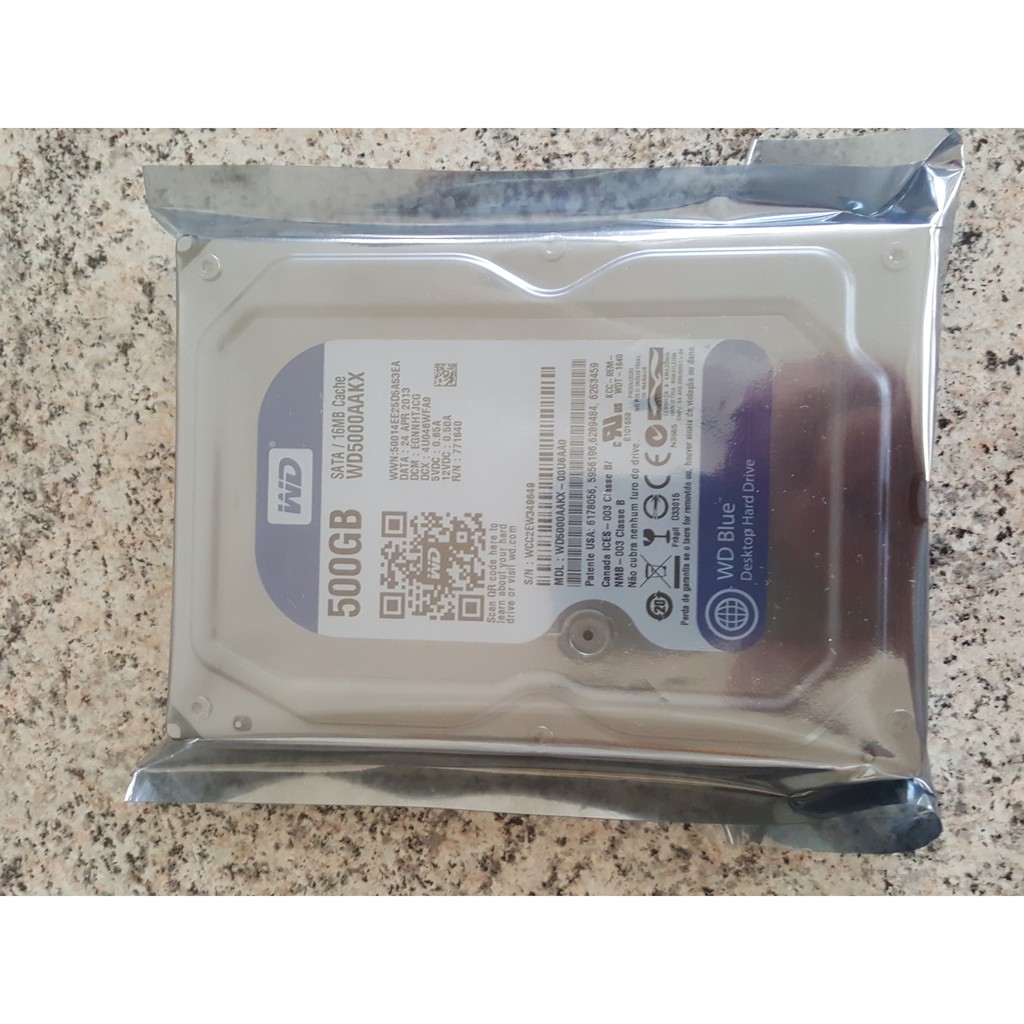 Hd 500gb Sata 6gb/s 16 Mb 7200Rpm Caviar Blue Wd5000aakx Western Digital |  Shopee Brasil