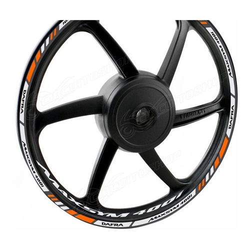 Friso + Adesivo Interno M6 Roda Moto Dafra Maxsym 400i