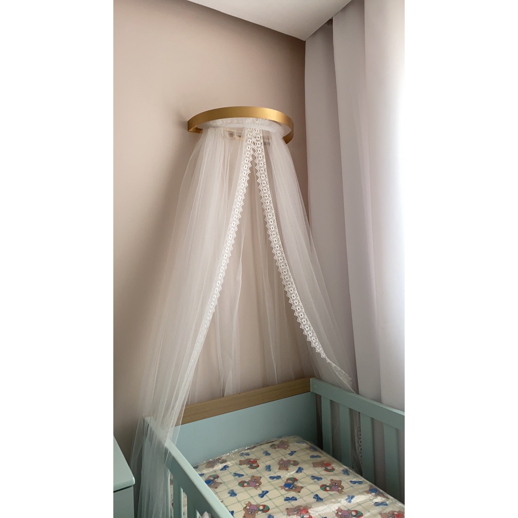 Dossel liso com mosquiteiro tule
