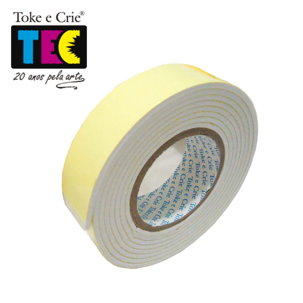Fita Banana Dupla Face Espuma 19mm X 1,5m - Toke E Crie em Oferta na Shopee