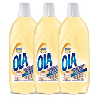 Kit com 3 Lava Roupas Ola Bebê 500ml