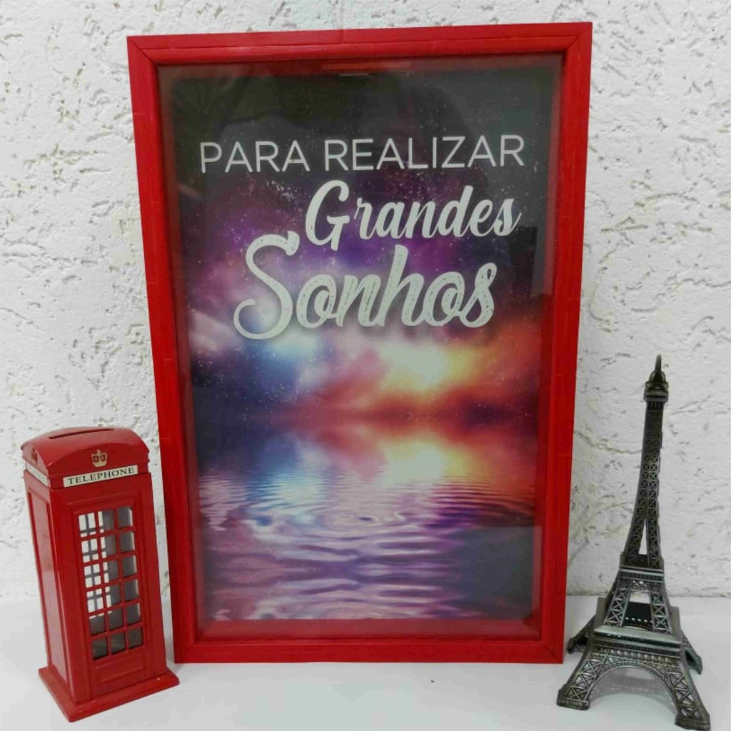 QADRO COFRE SONHOS GRANDE 34X23 CM