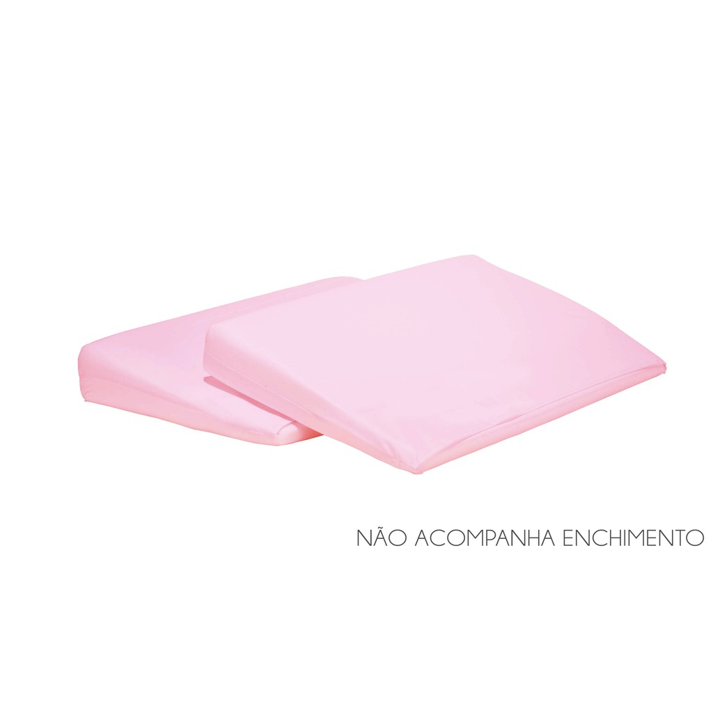 Capa Rampa Anti Refluxo Triangulo Para Berço Rosa 08cm X 37cm x 58cm Percal 140 Fios
