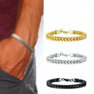 Pulseira De Corrente De Aço Inoxidável Fivela Masculina Fashion Jewelry