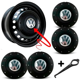Jogo 4 Calotas Tampa Roda Ferro Amarok Vw Aro 13 14 15 Amarok 4 Furos em Oferta na Shopee