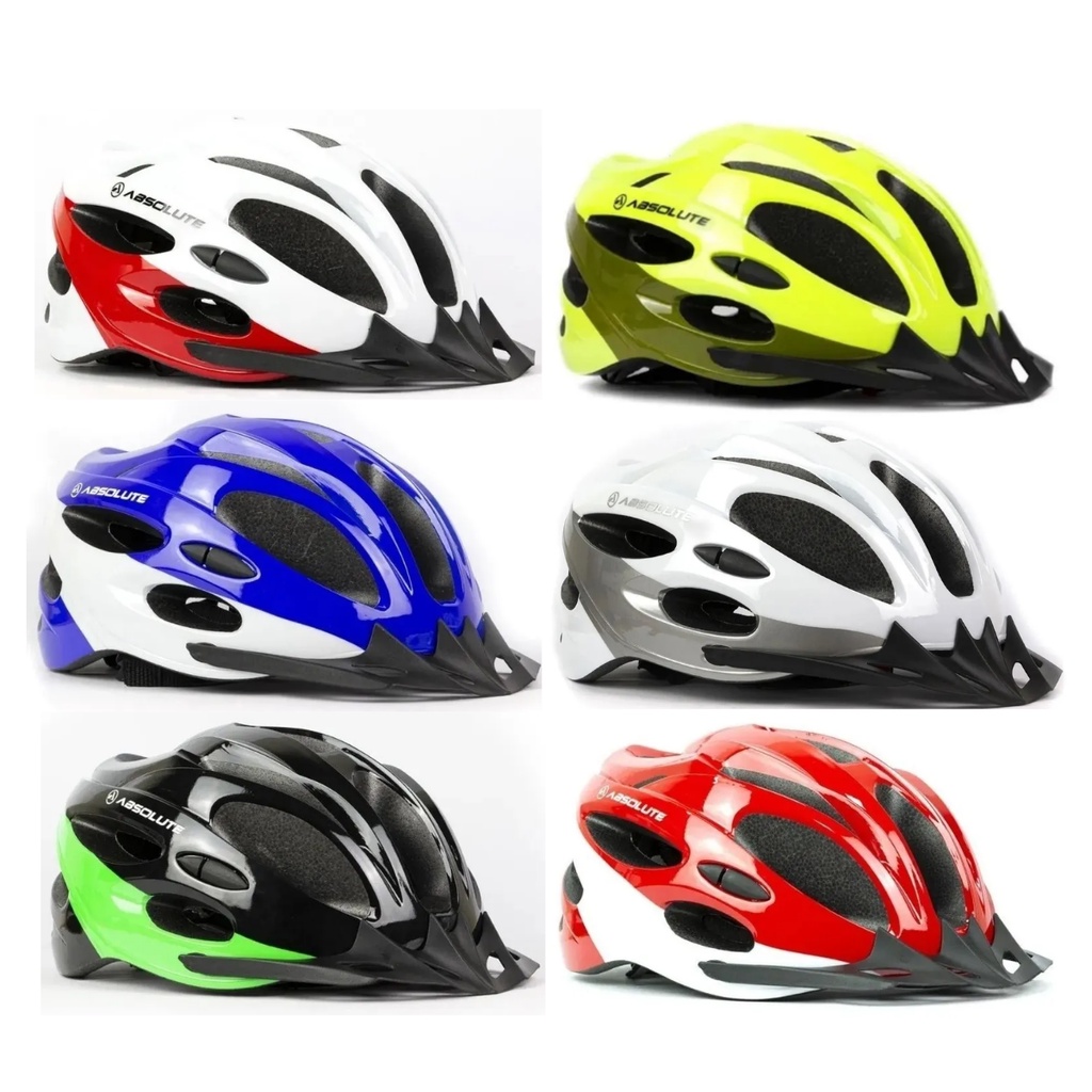 Capacete Ciclismo Bicicleta Absolute Nero Bike Mtb Speed Com Pisca Led