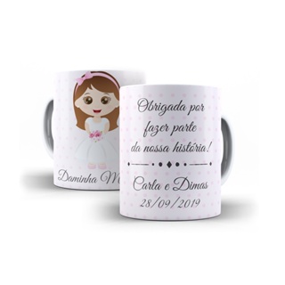 Caneca Personalizada Daminha de Honra em Oferta na Shopee