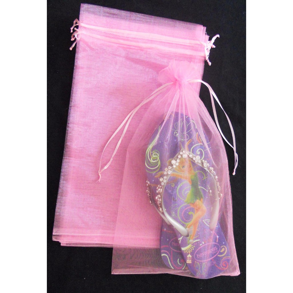 50 Sacos De Organza Rosa, Saquinhos Rosa P/ Chinelo 20x35cm