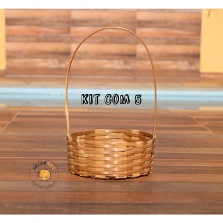 kit com 5 fraldeiras de bambu 15cm - Decorart dia dos pais / mães / Natal