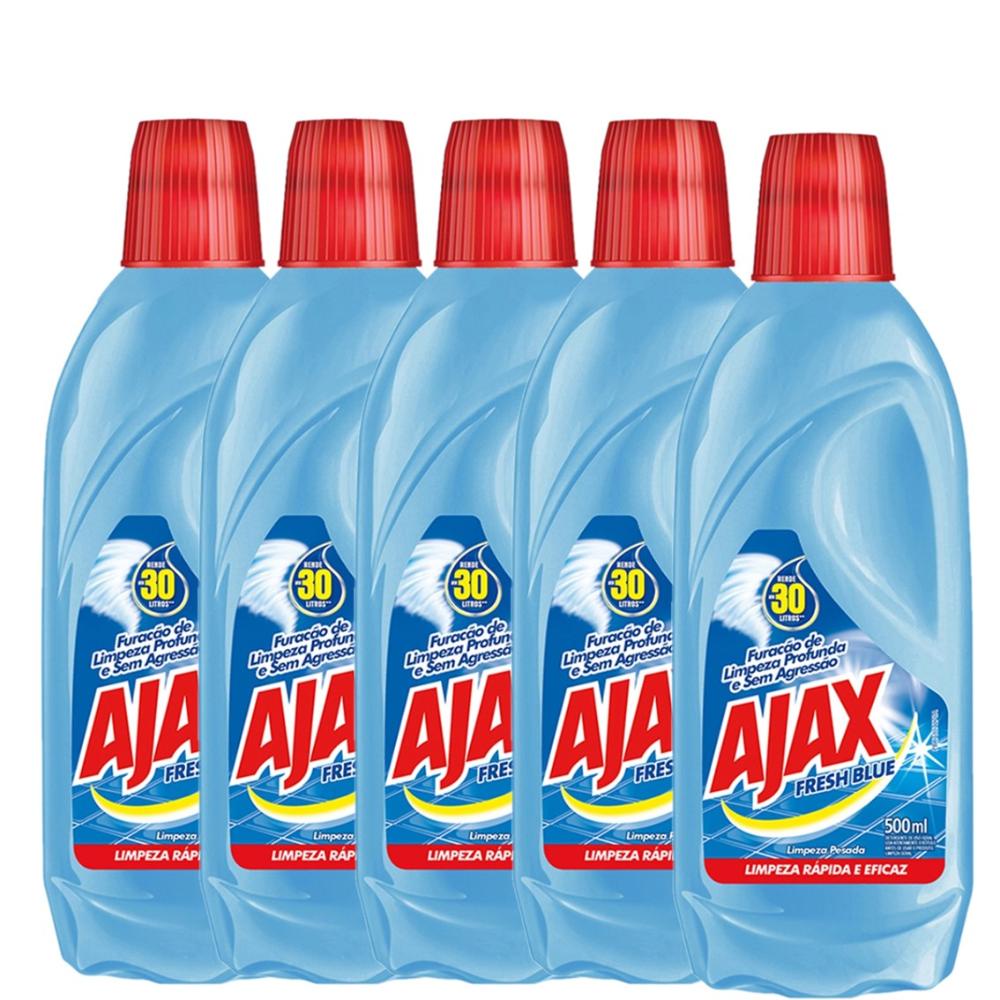 Kit com 5 Limpador Diluível Ajax Fresh Blue 500ml Cada em Oferta na Shopee