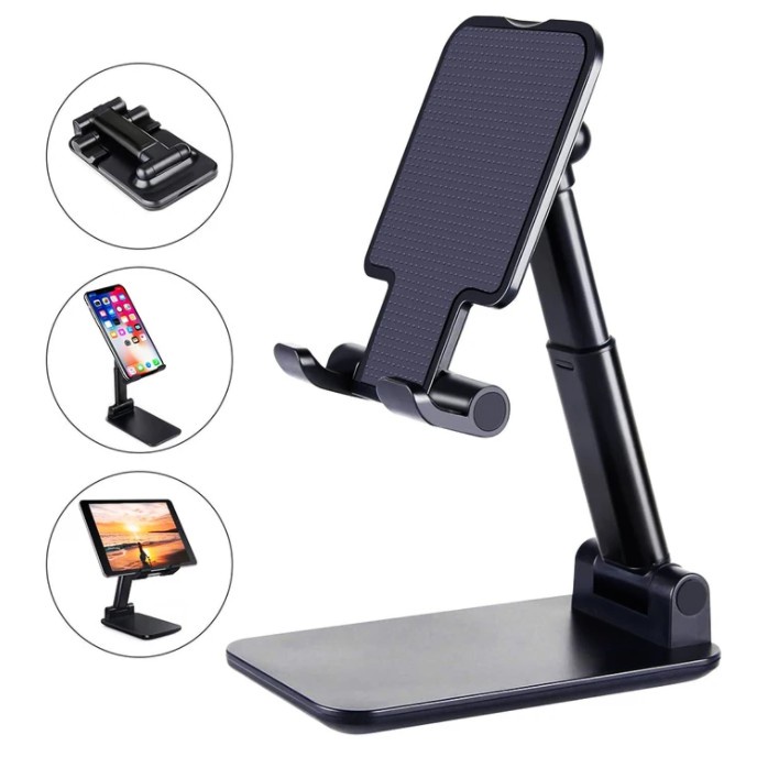 Suporte de Mesa Para Celular Tablet Reunião Video Aula Call Ajuste de Altura e Ângulo
