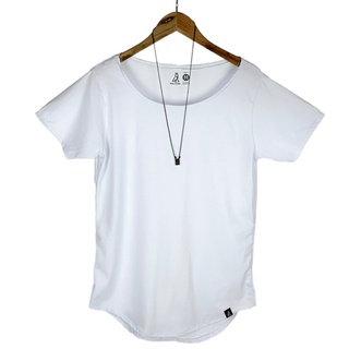 Camiseta Longline Gola Aberta Canoa 100% Algodão Premium Lançamento Owl Fleek