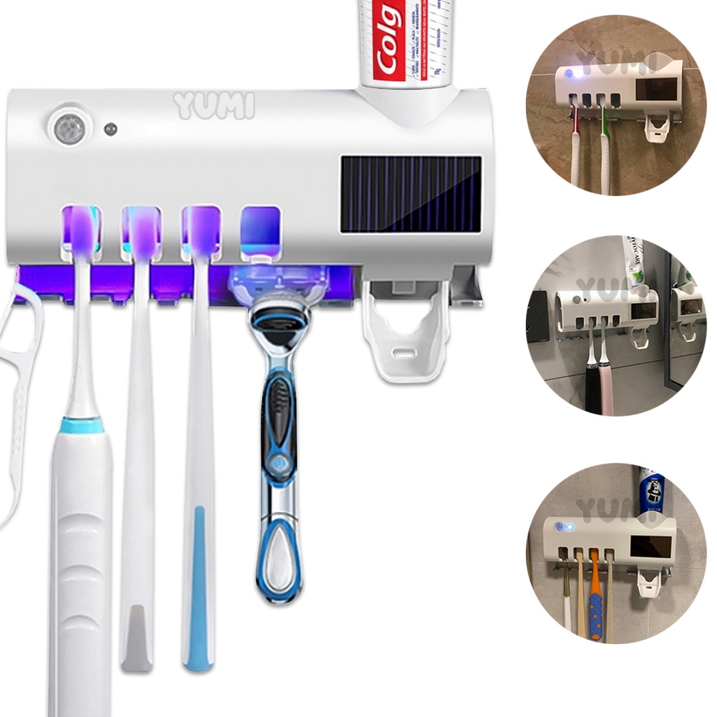 Porta Escovas De Dente Com Esterilizador Ultravioleta Solar em Oferta na Shopee