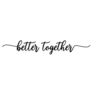 Frase Decorativa de Parede better together em MDF 3mm Preto