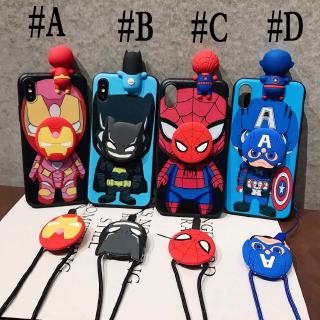 Capa De Celular Com Suporte E Cordão De Desenho Marvel Dobrável Para Samsung Galaxy J4Core / J6Prime / J2 Prime / J7 / J5 / J3 2016