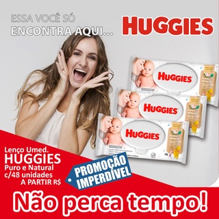Lenço Umedecido Huggies Puro E Natural C/48 Unidades