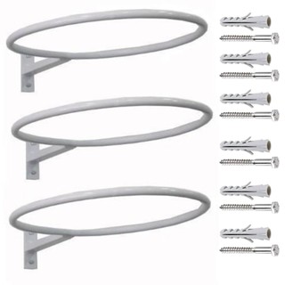 3 Suporte Reforçado de Parede para Bola de Pilates Bola Suíça na cor Branco em Oferta na Shopee